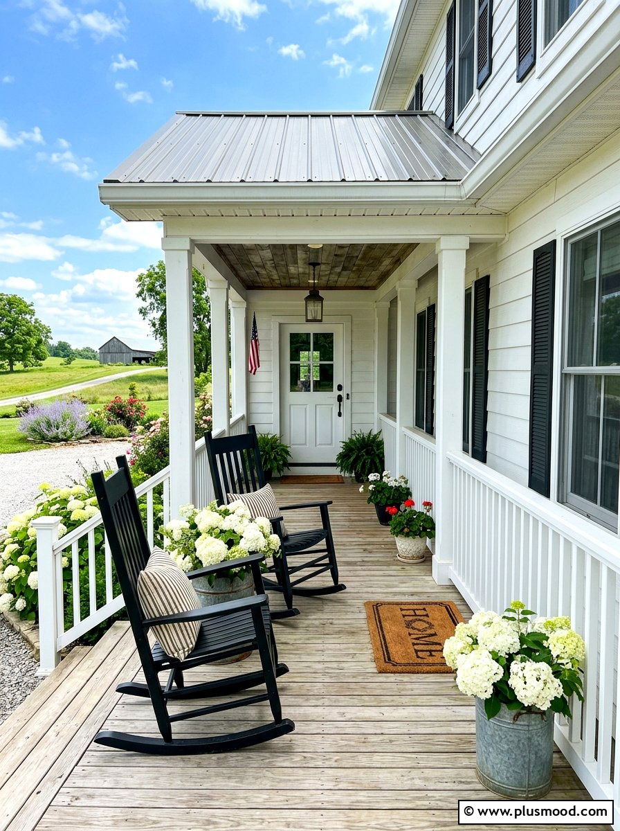 Farmhouse Front Porch - 25 cute summer porch decor ideas