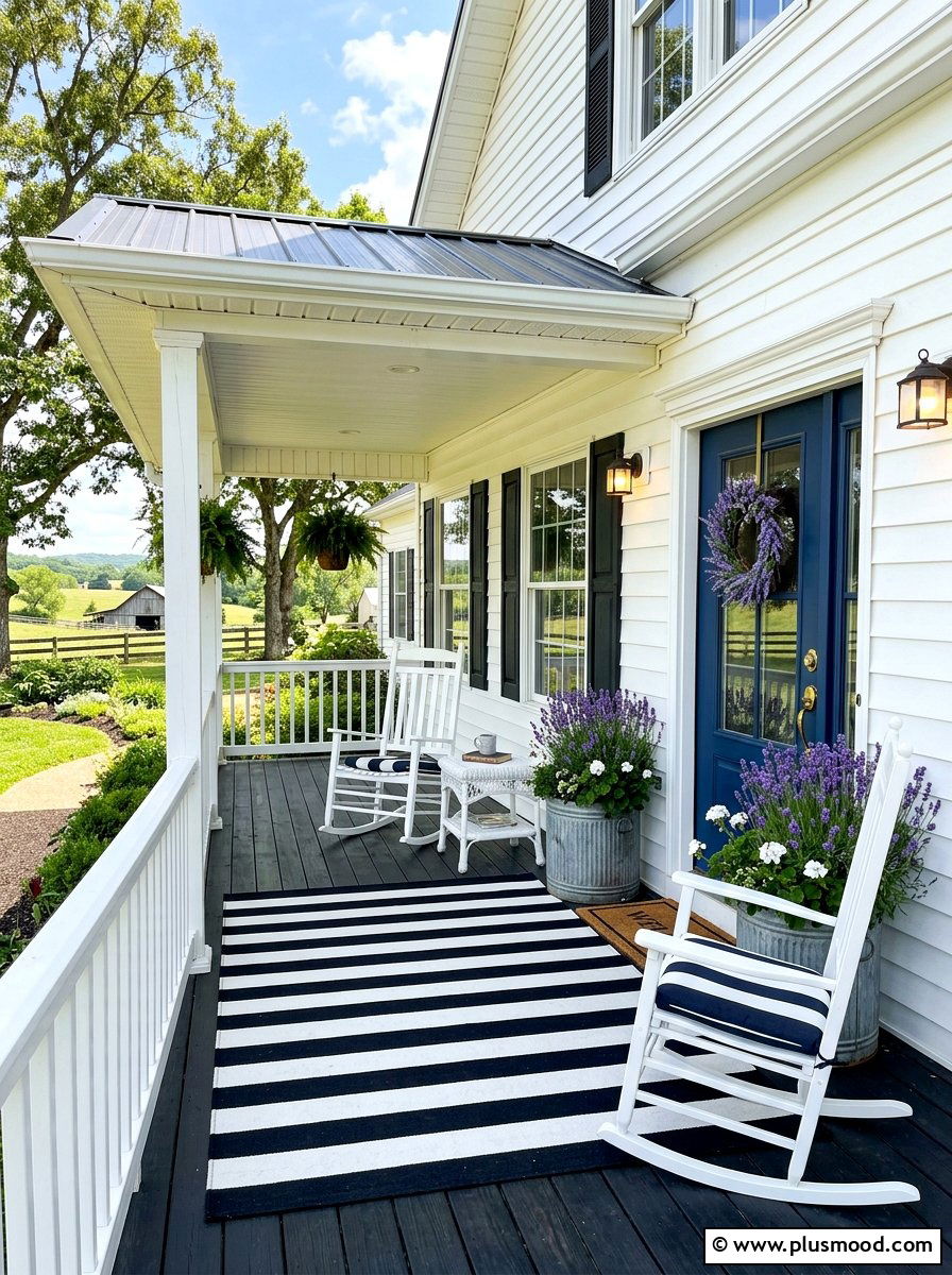 Farmhouse Front Porch - 25 summer front porch ideas on a budget