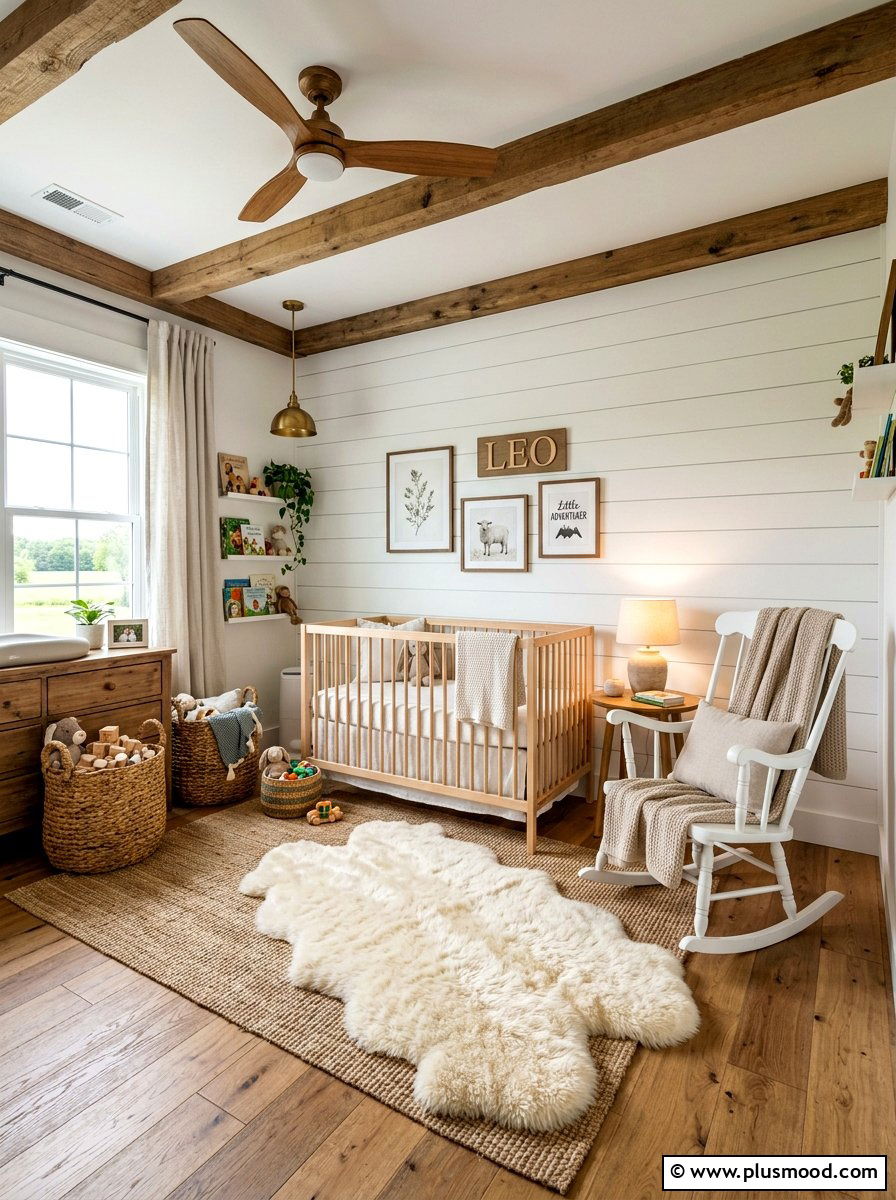 Farmhouse Nursery - 25 summer modern farmhouse summer decor ideas