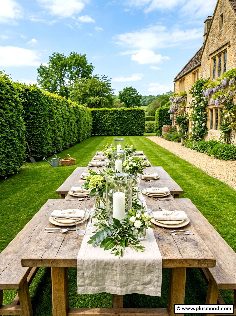 Farmhouse Outdoor Dining - 25 end of summer backyard party ideas