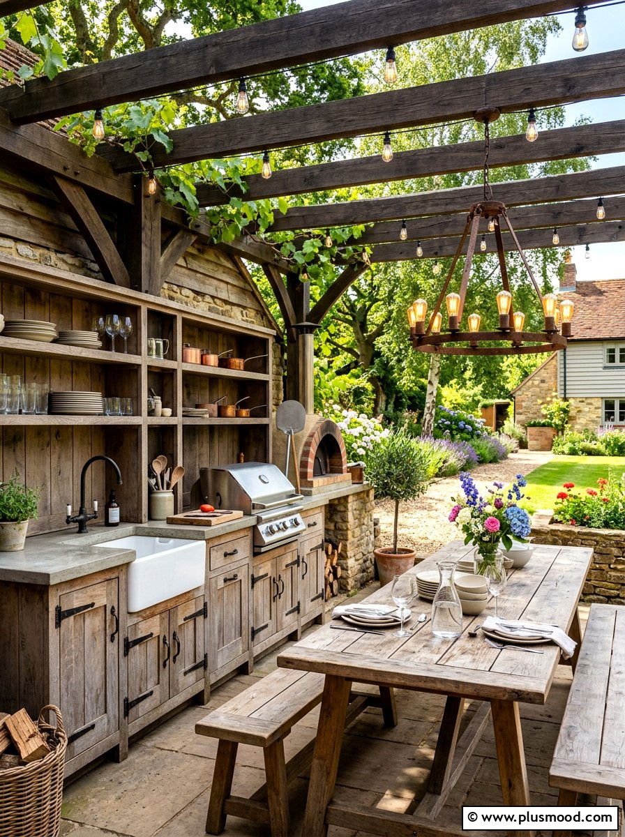 Farmhouse Outdoor Kitchen - 25 summer kitchen ideas
