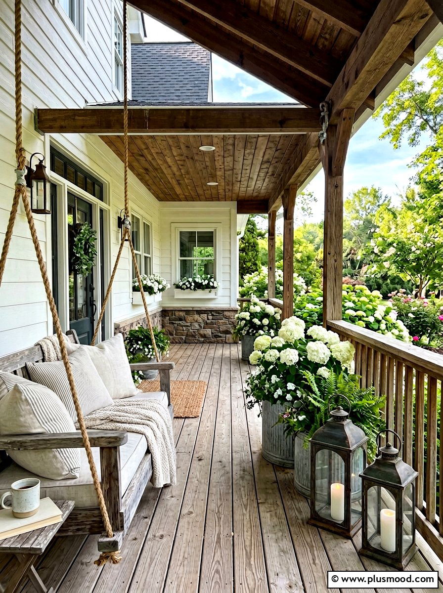 Farmhouse Porch Decor - 25 best summer patio ideas