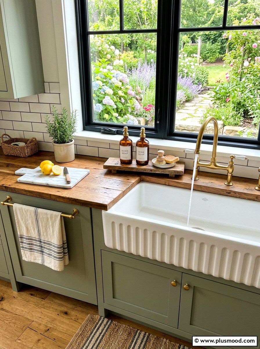 Farmhouse Sink Styling - 25 summer farmhouse kitchen decor ideas