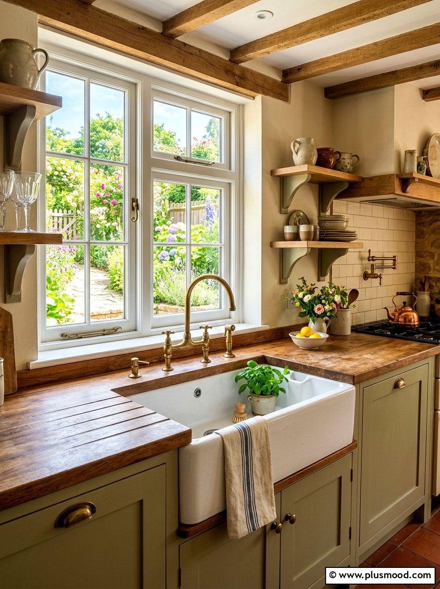 Farmhouse Sink - 25 summer kitchen refresh ideas