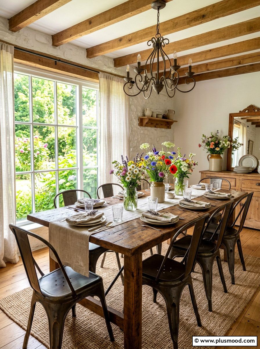 Farmhouse Summer Dining Room - 25 summer dining room ideas
