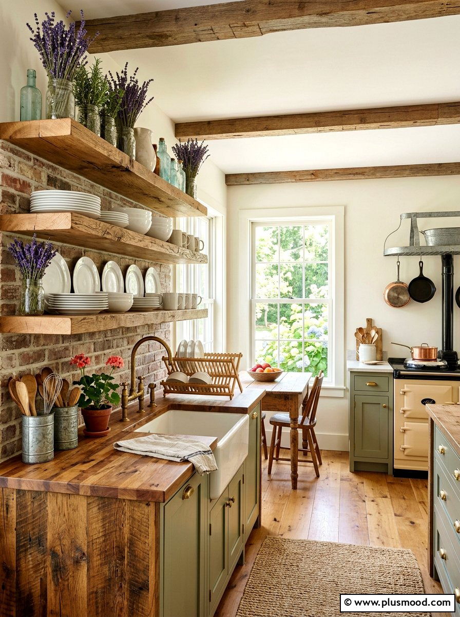 Farmhouse Summer Kitchen Floating Shelves - 25 summer open shelf summer kitchen ideas