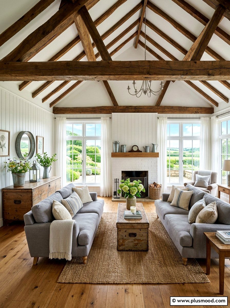 Farmhouse Summer Living Room - 25 summer refreshing living room ideas