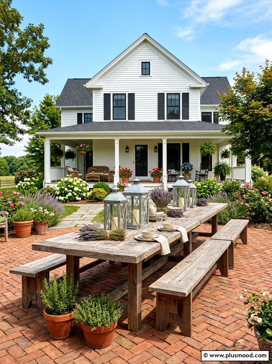 Farmhouse patio style - 25 cozy summer patio ideas