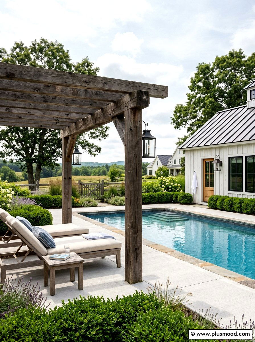25 Pool Landscaping Ideas With Pergola Shade for Comfort