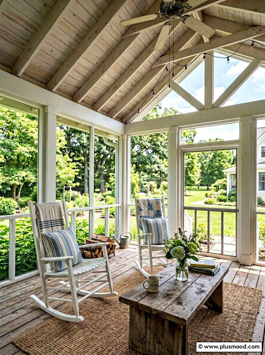 Farmhouse screened porch - 25 summer screened front porch ideas