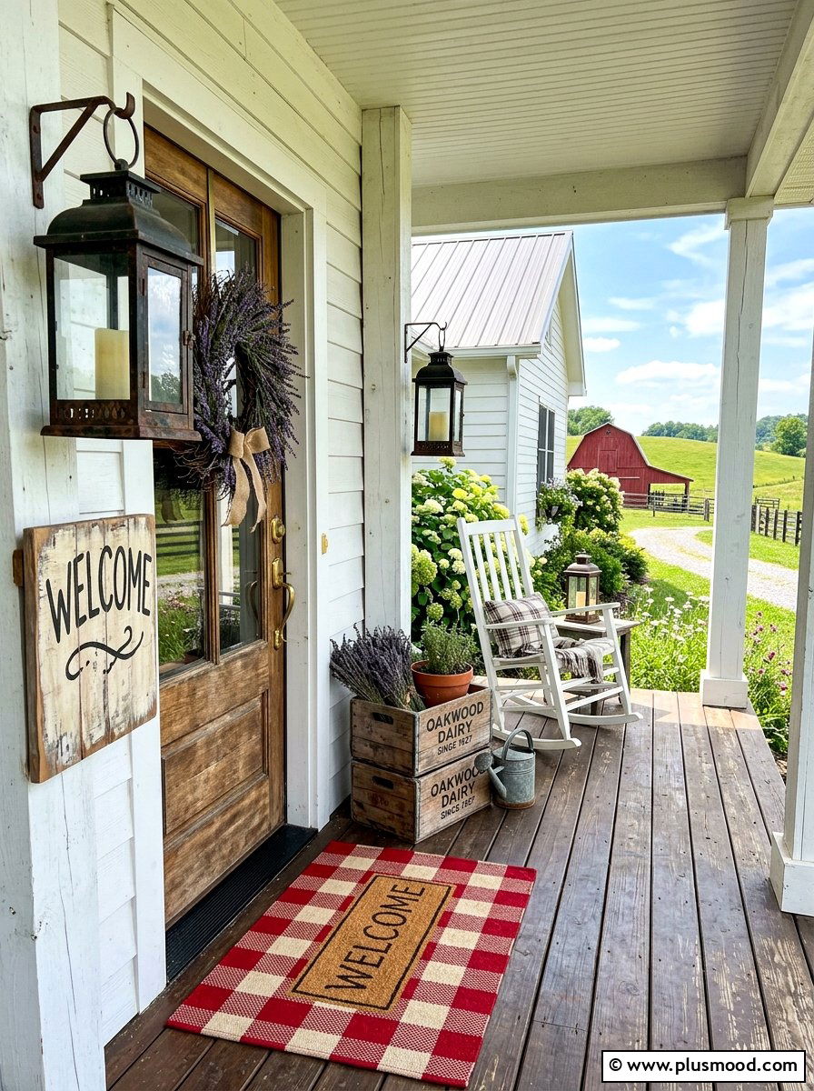 Farmhouse style lantern - 25 summer lantern ideas for front porch
