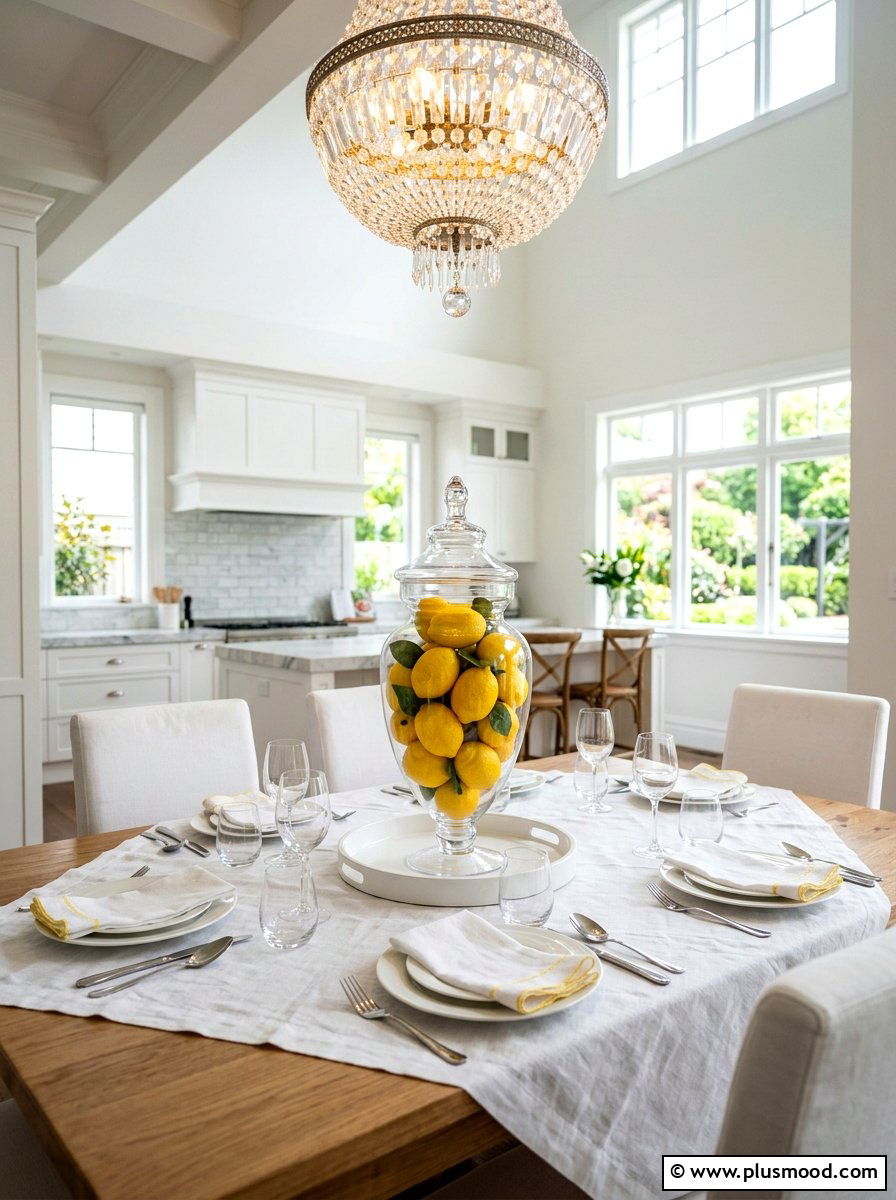 Faux Lemon Fruit Centerpiece - 25 summer lemon kitchen decor ideas