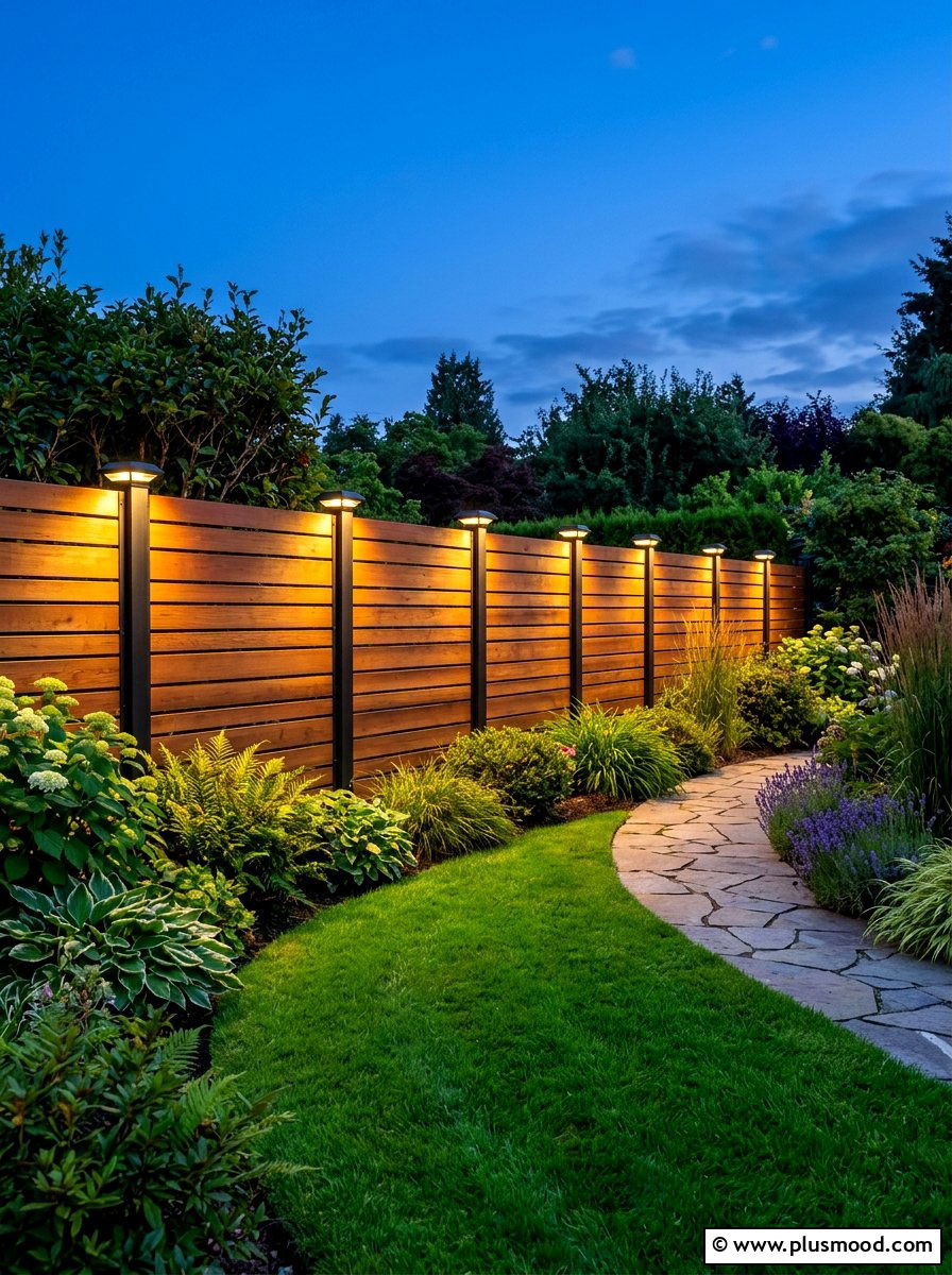 Fence post lighting - 25 summer landscape lighting ideas
