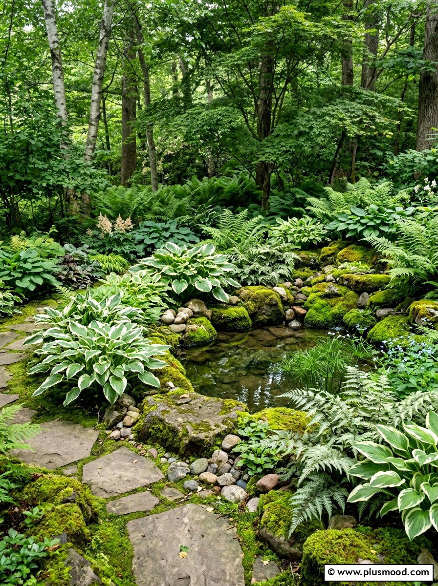 Fern And Hosta Shade - 25 pool landscaping ideas with plants