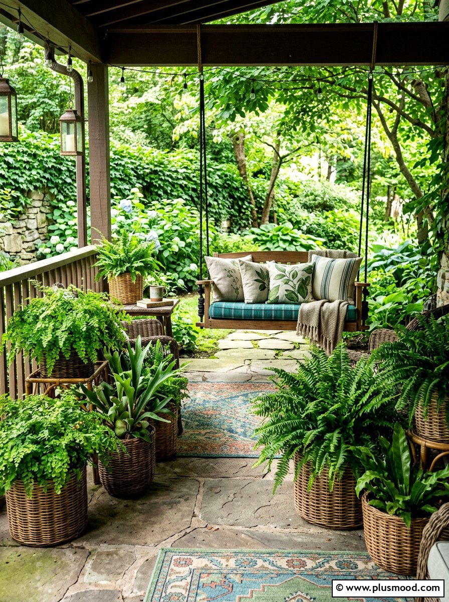 Fern Patio Clusters - 25 summer patio planter ideas