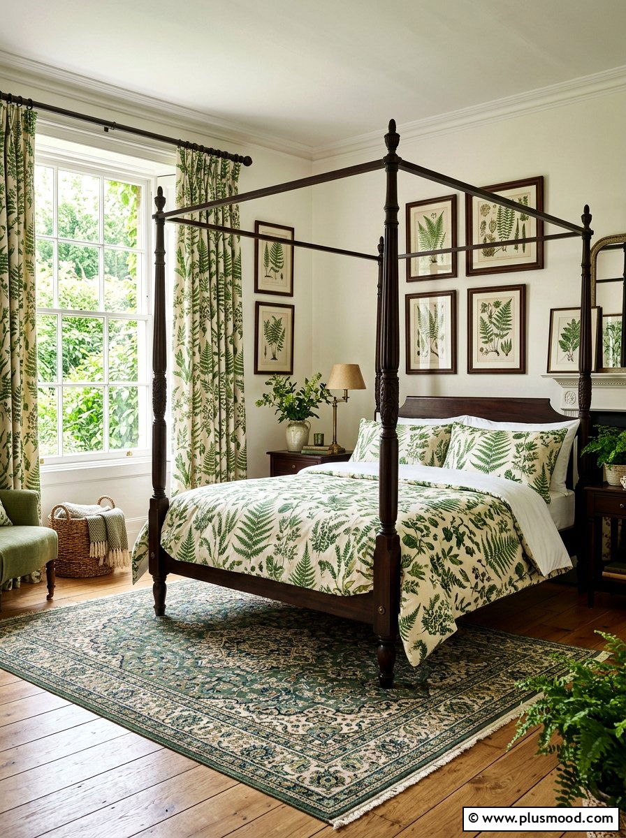 Fern Print Bedroom Textiles - 25 summer botanical bedroom ideas