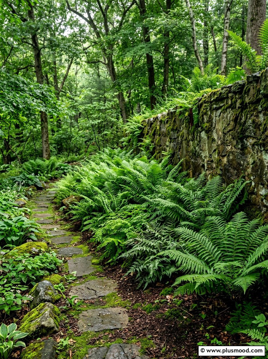 Fern garden for shade - 25 summer foundation planting ideas for summer