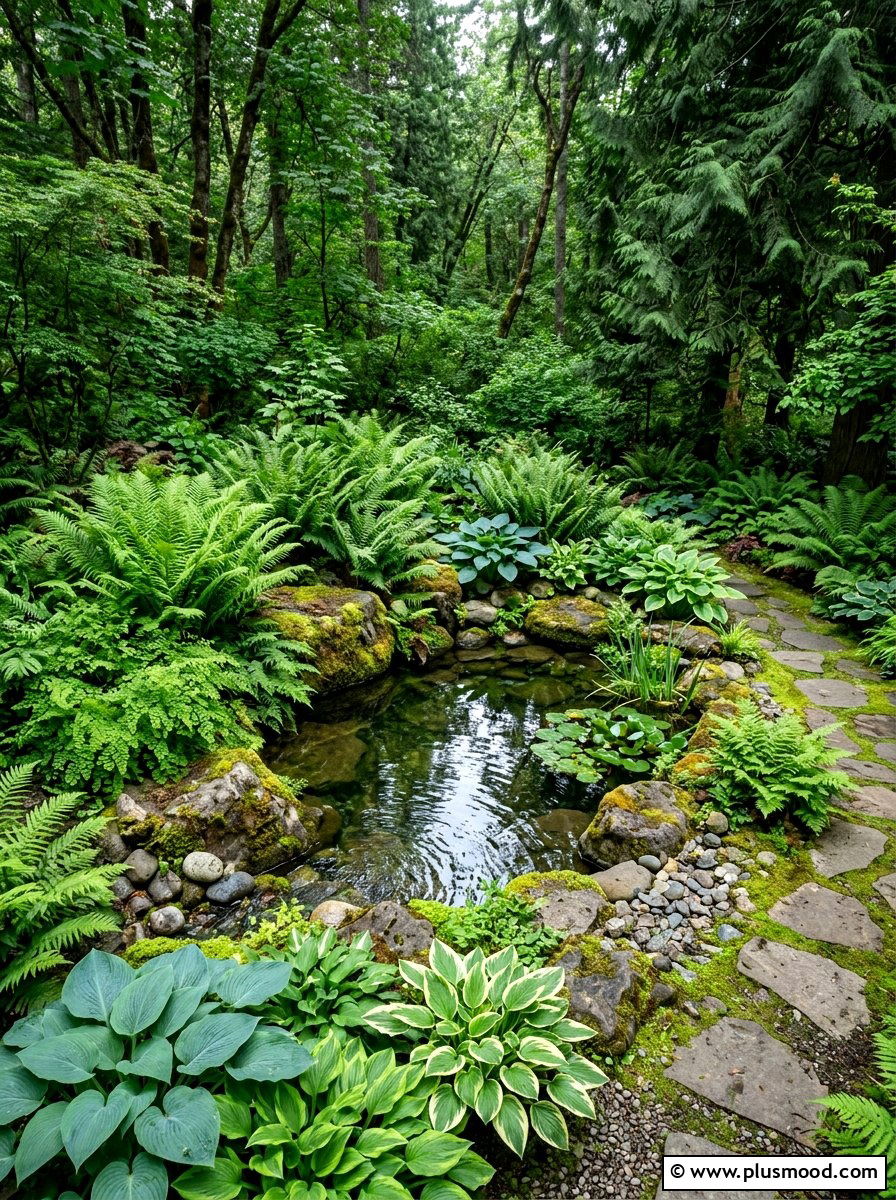 Fern garden pool landscape - 25 pool landscaping ideas with flower beds