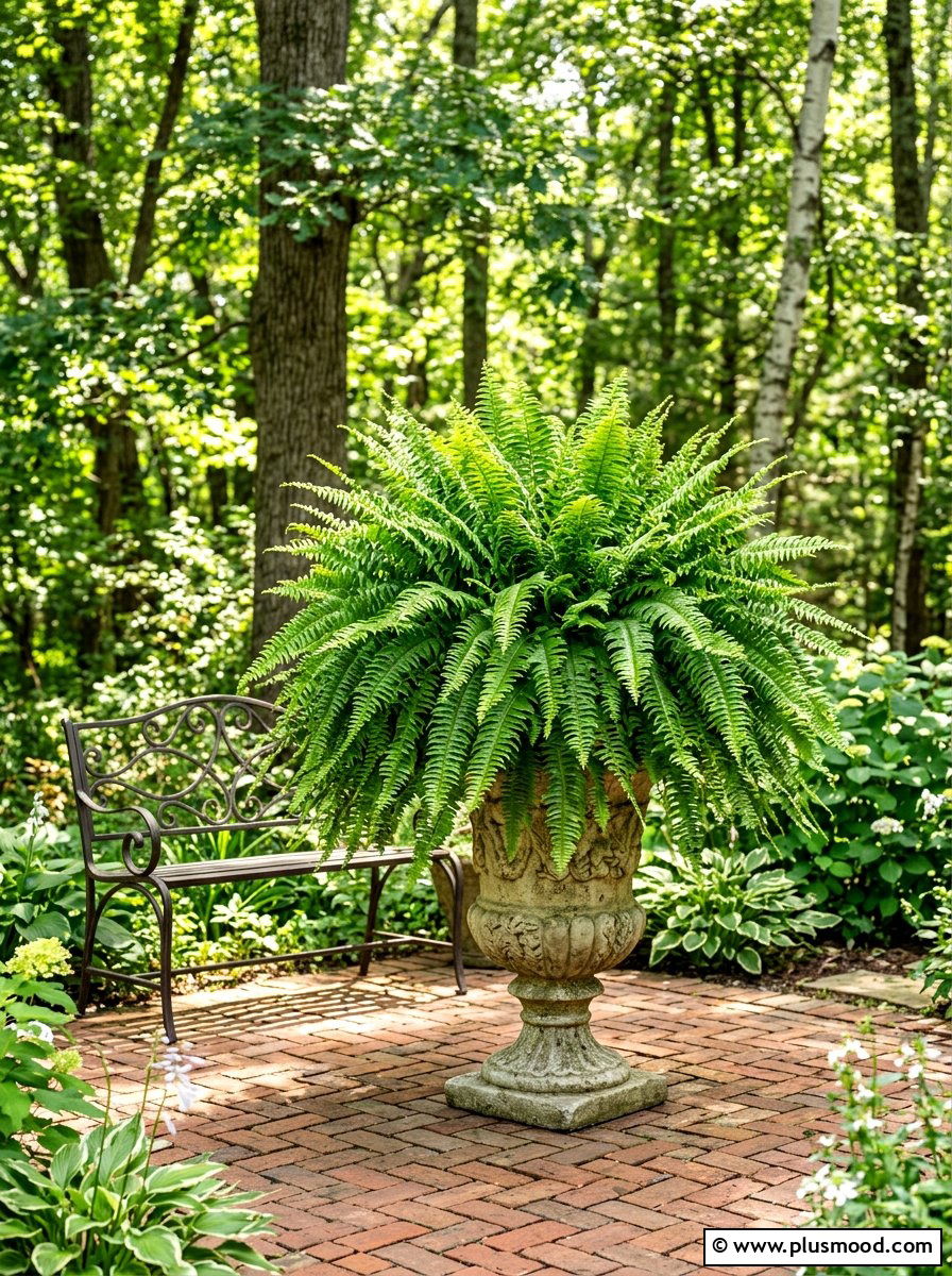 Fern patio planter - 25 summer planter ideas for shade