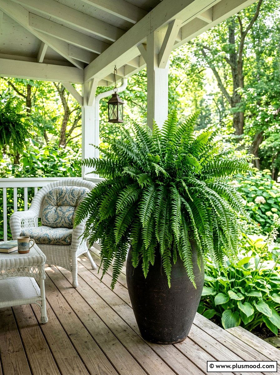 Fern porch summer planter - 25 beautiful summer planter ideas