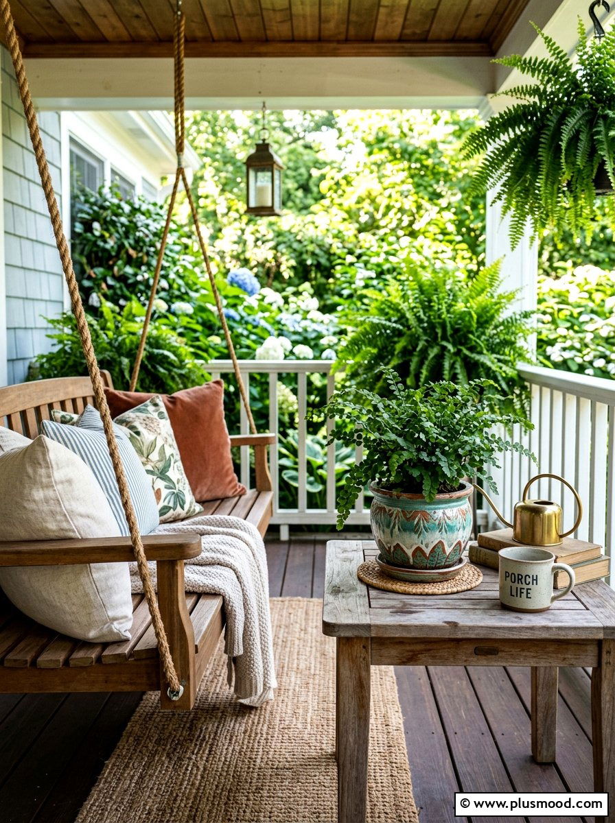 Ferns on Porch Side Tables - 25 summer potted fern ideas for porch
