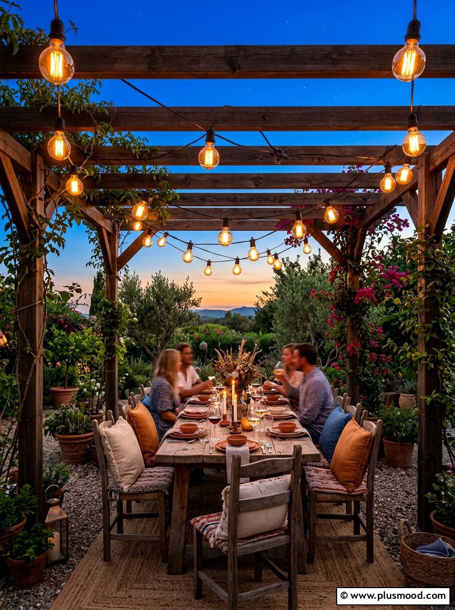 Festoon String Lights - 25 summer entertaining patio ideas