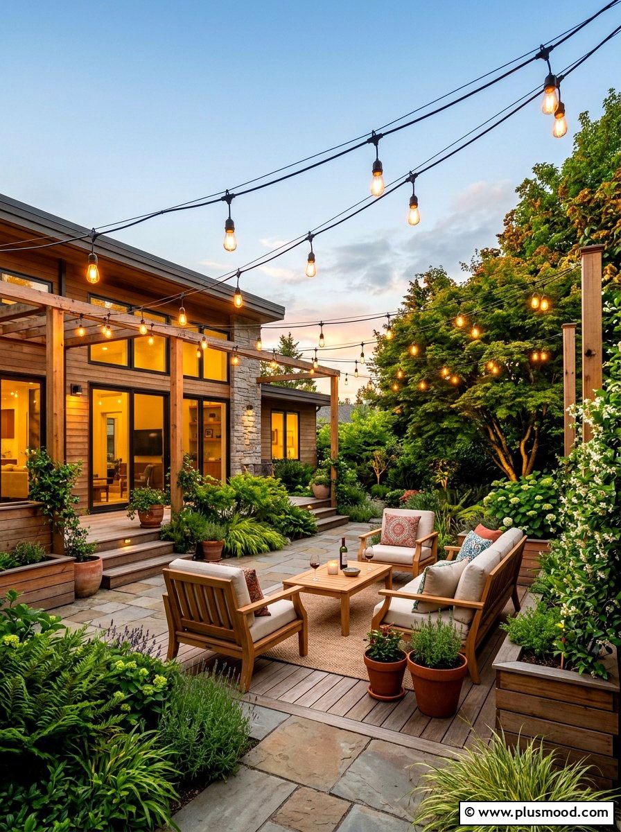 Festoon lights for patio - 25 summer outdoor lighting ideas for parties