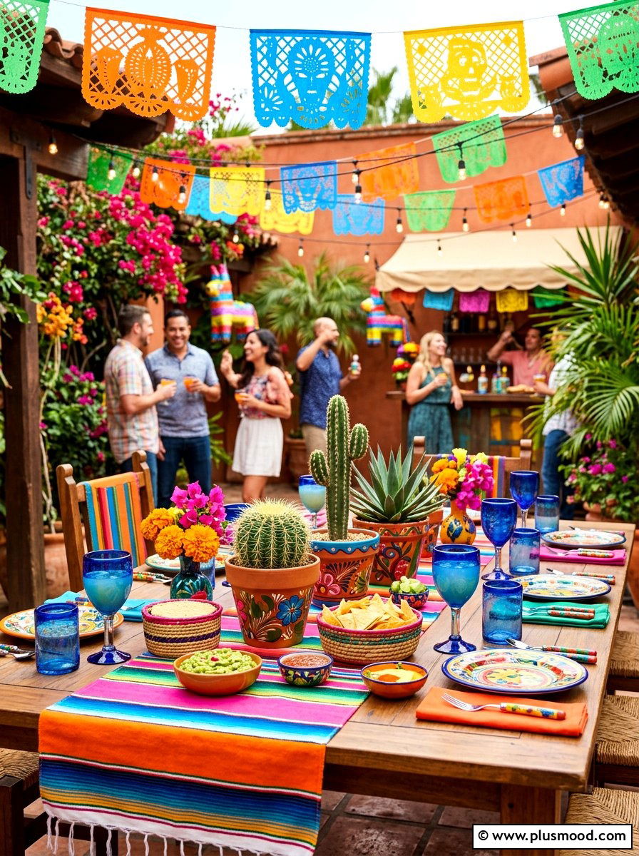Fiesta Outdoor Table - 25 summer tablescape ideas for outdoor dining