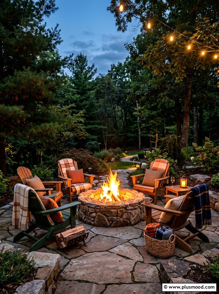 Fire Pit Conversation Area - 25 summer patio styling ideas