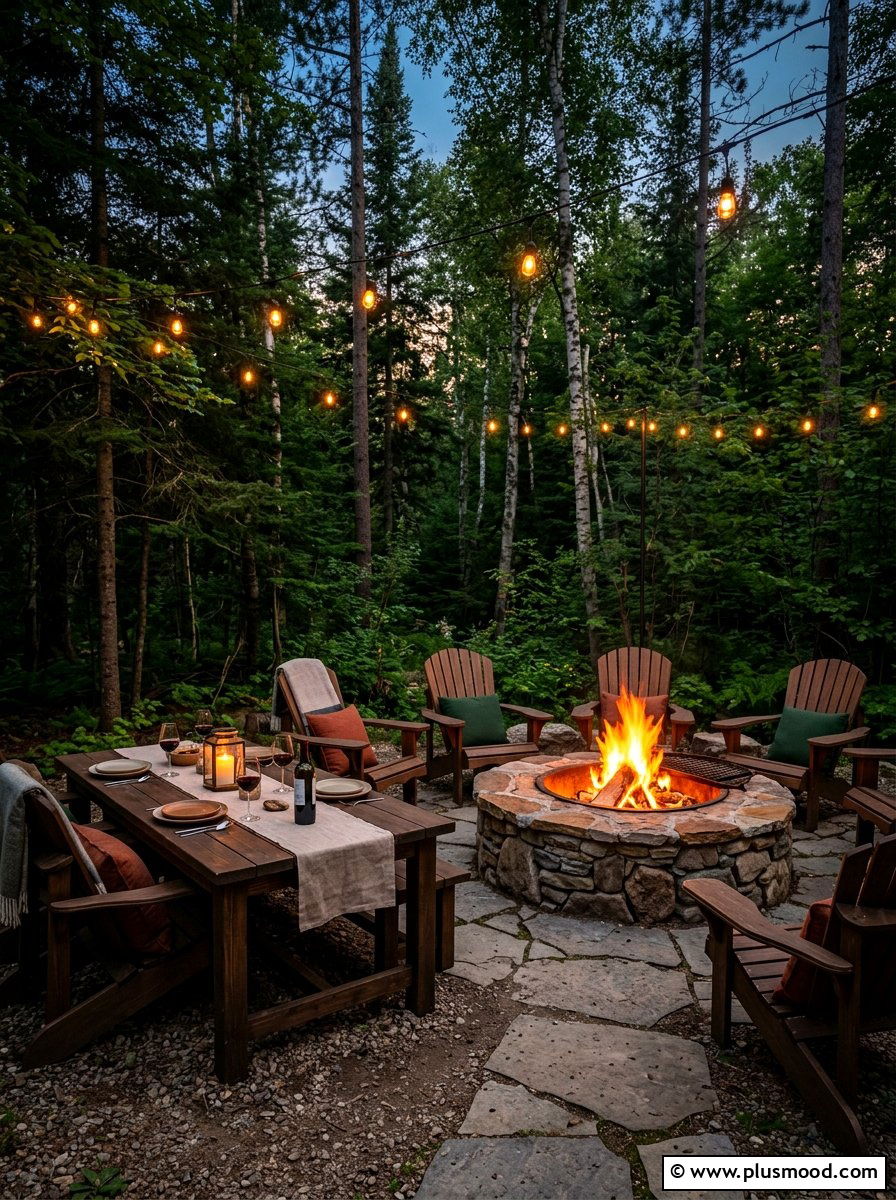 Fire Pit Dining Area - 25 late summer outdoor dining ideas