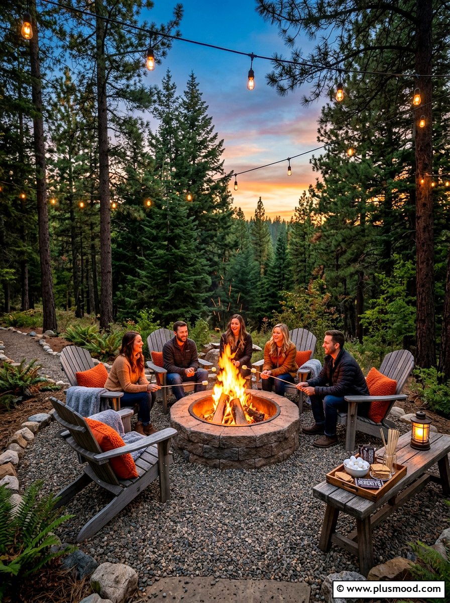 Fire Pit Gathering Area - 25 summer easy outdoor entertaining ideas