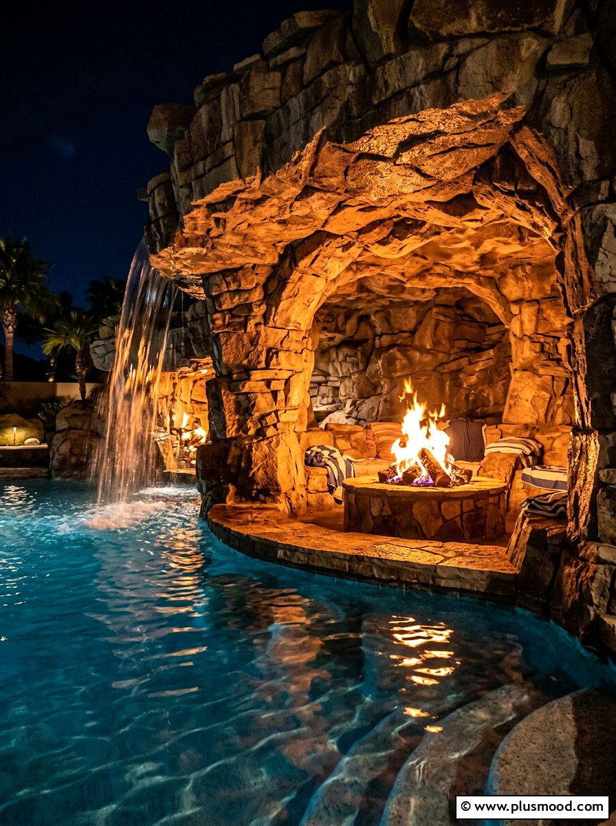 25 Summer Poolside Fire Feature Ideas for Cozy Nights
