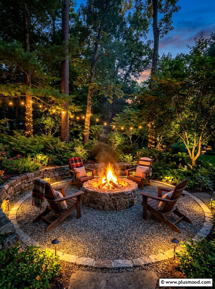 Fire Pit Lighting - 25 summer backyard lighting ideas