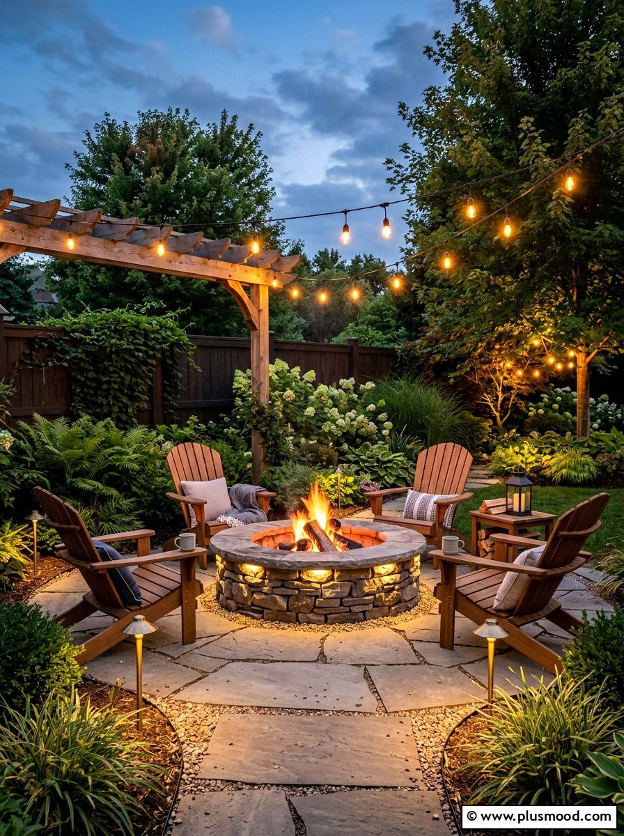 Fire Pit Lighting - 25 small backyard ideas with outdoor lighting