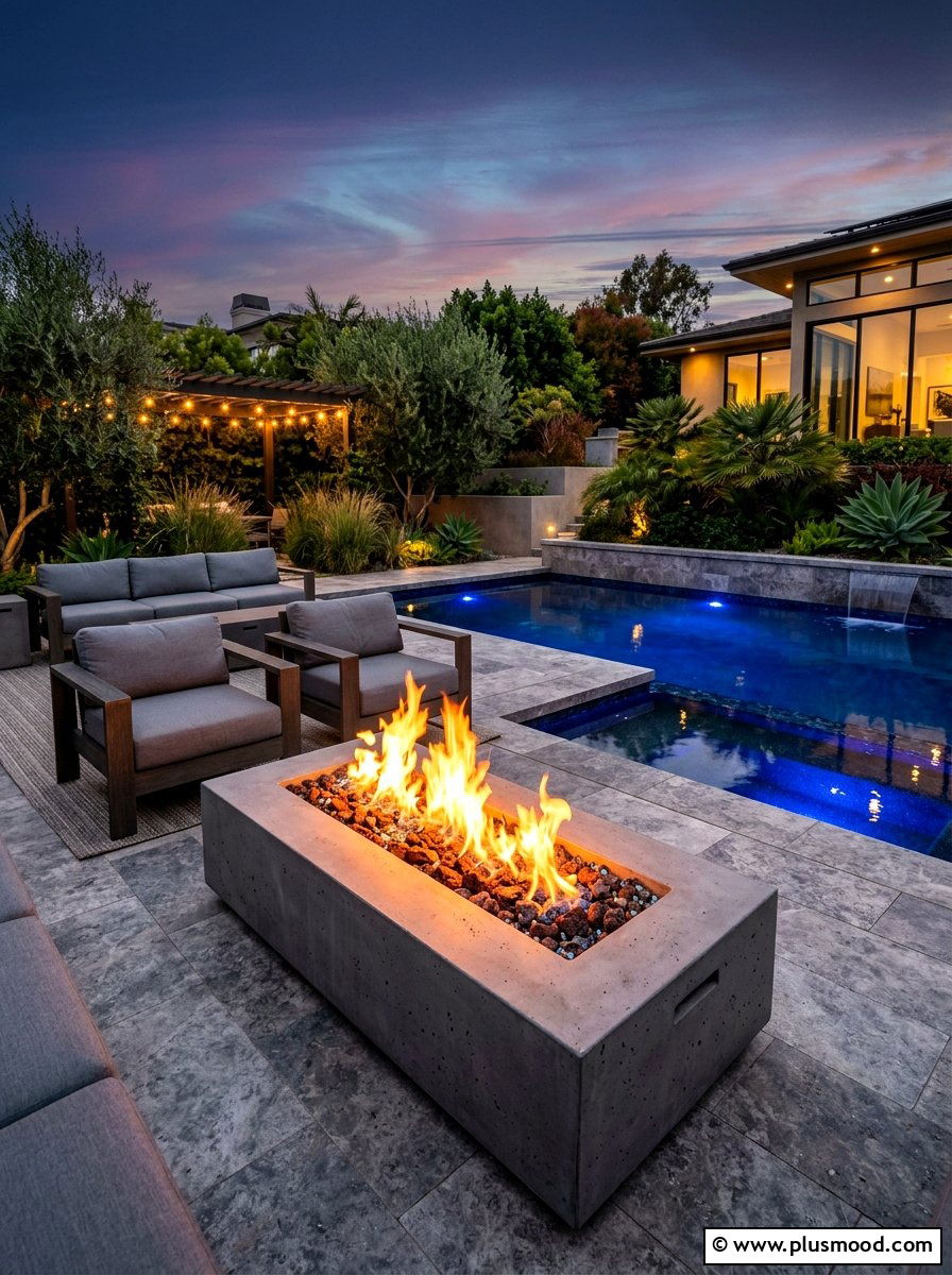 Fire Pit Near Swimming Pool - 25 late summer pool decor ideas