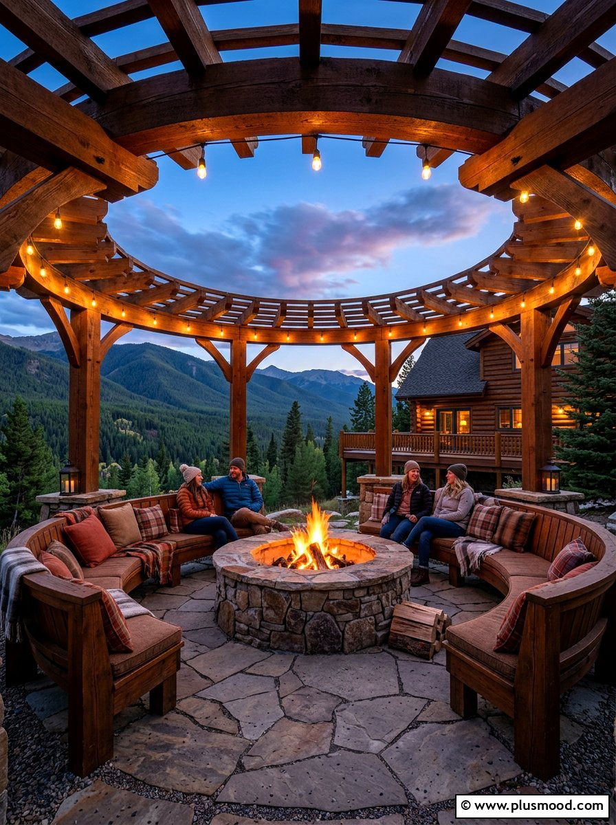 Fire Pit Pergola - 25 summer patio pergola ideas