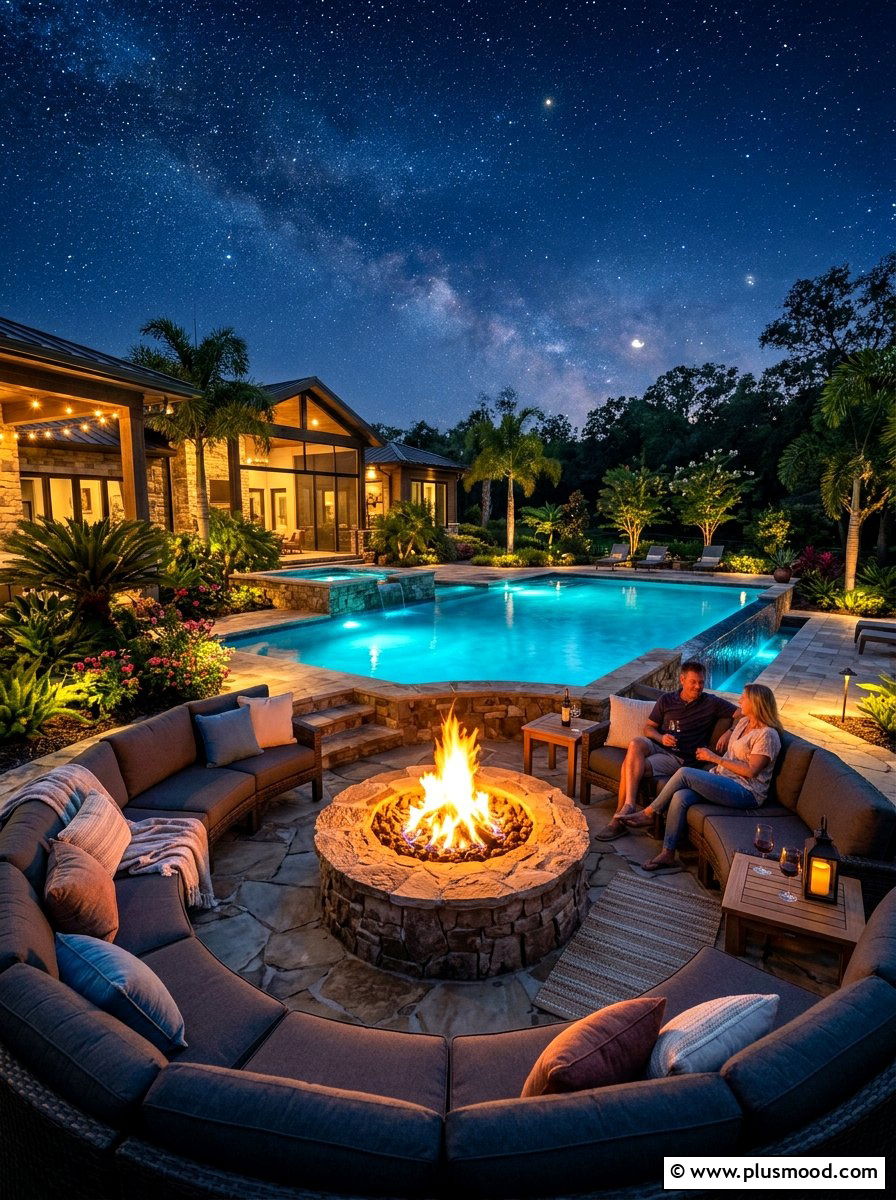 Fire Pit Pool Deck - 25 summer pool deck ideas