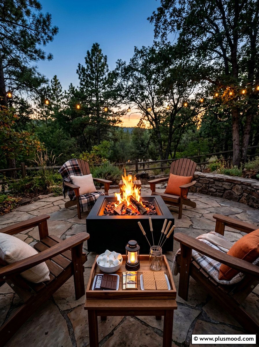 Fire Pit Smores - 25 summer movie night backyard ideas