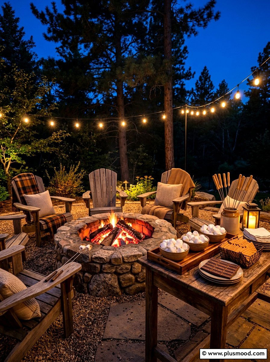 Fire Pit Smores - 25 end of summer backyard party ideas