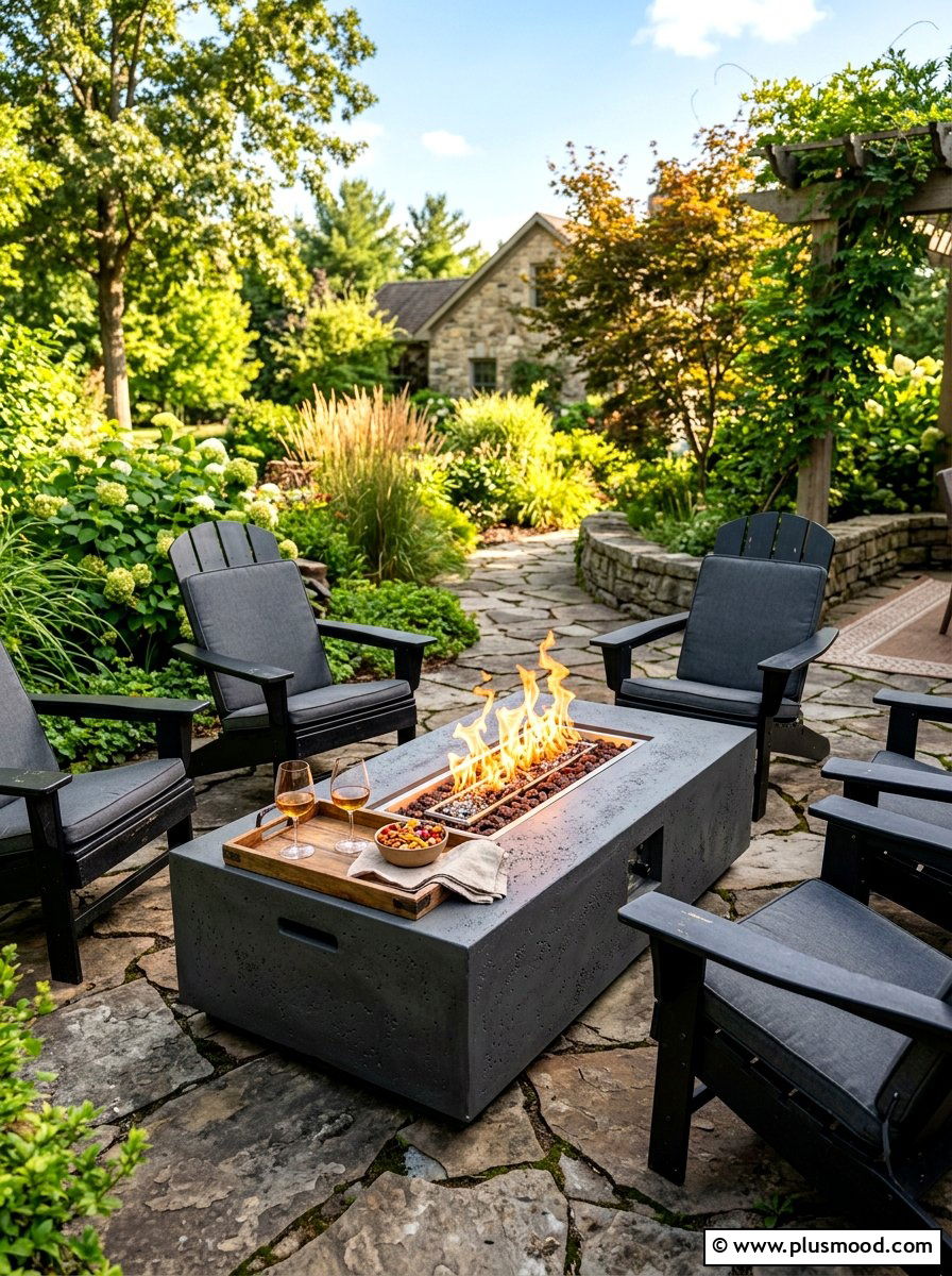 Fire Pit Table - 25 summer patio ideas