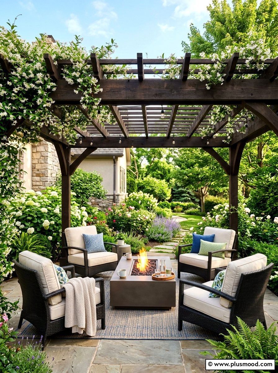 Fire Pit Under Pergola - 25 summer fire pit entertaining ideas