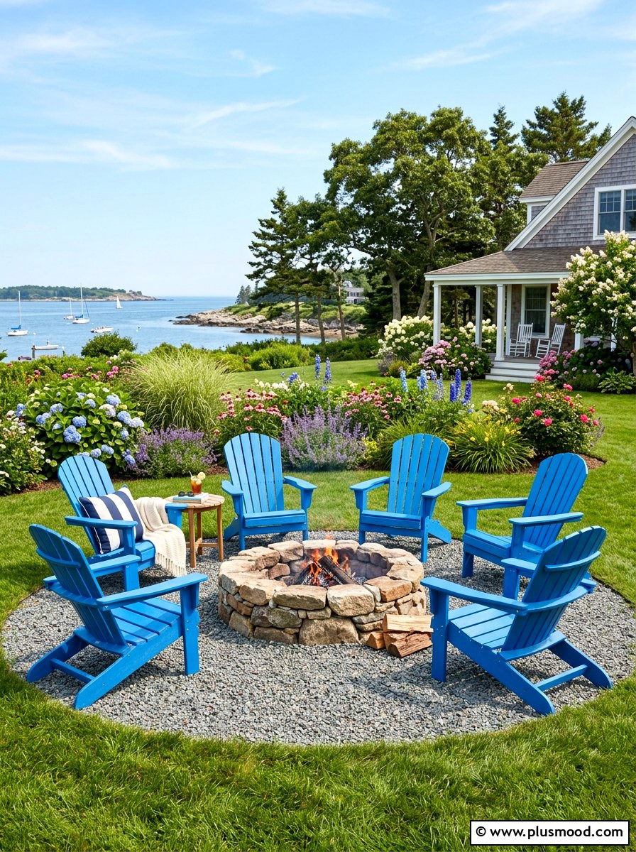 Fire Pit With Adirondack Chairs - 25 summer patio fire pit ideas