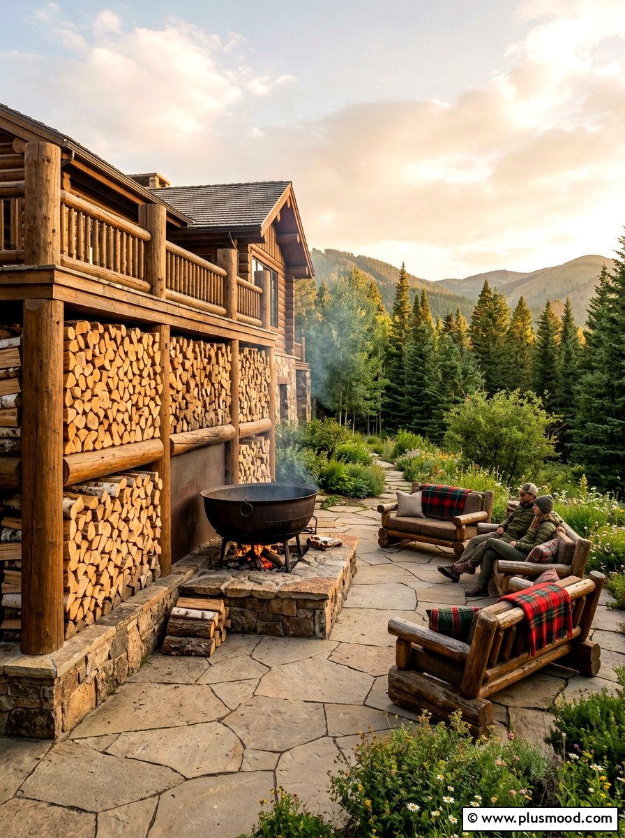 Fire Pit Wood Storage Wall - 25 summer fire pit entertaining ideas