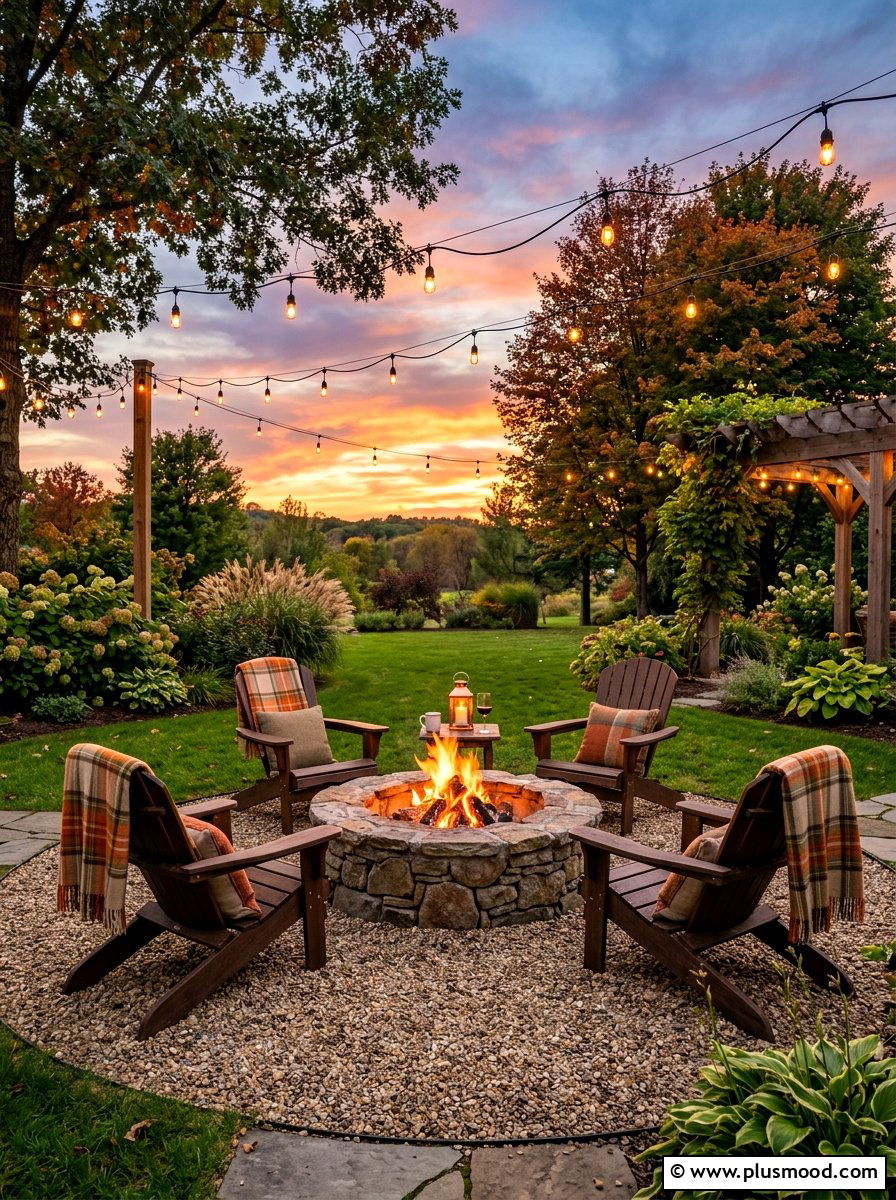 Fire pit lounge area - 25 summer backyard seating ideas for guests