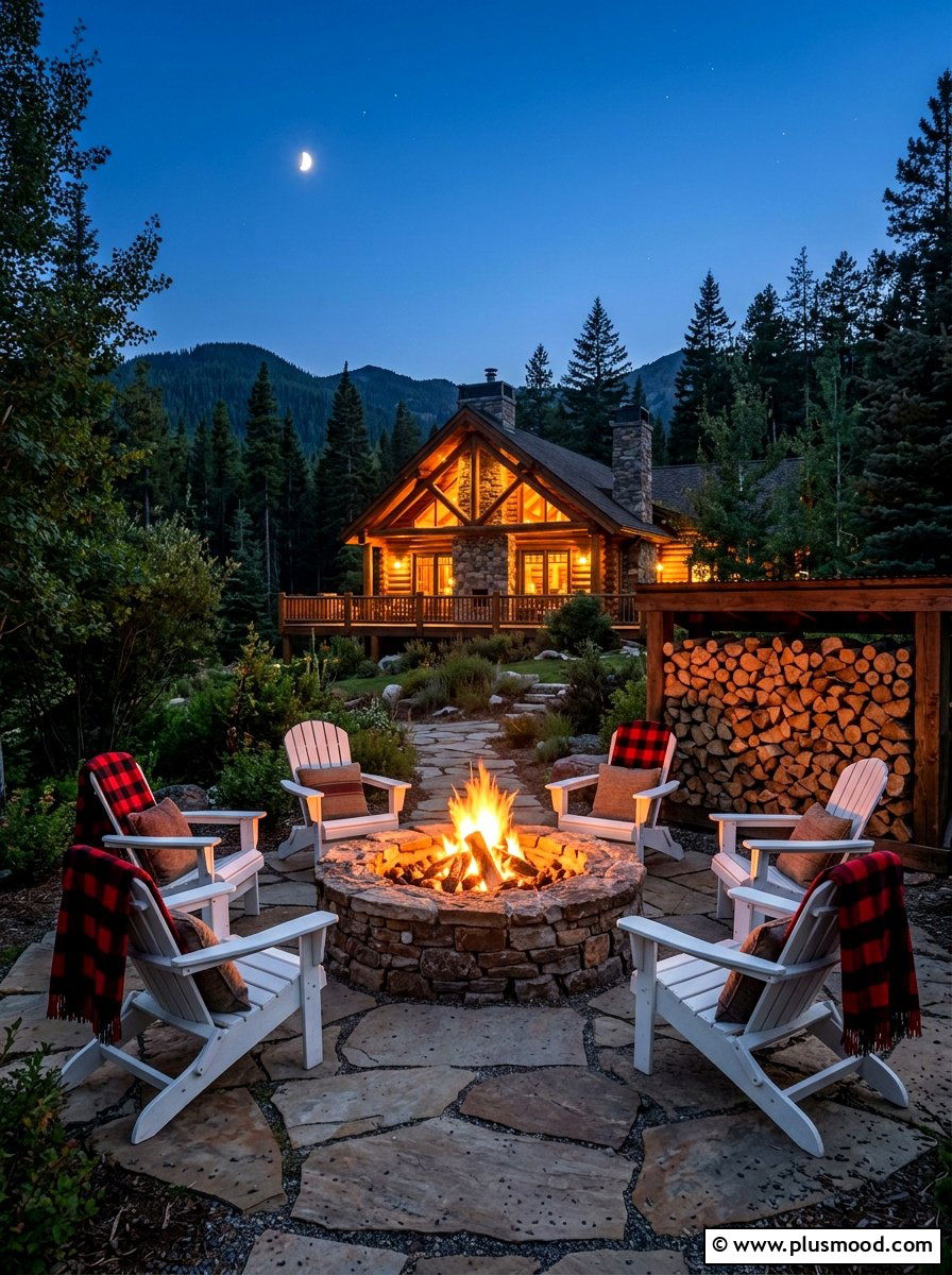 Fire pit lounge - 25 late summer party decor ideas