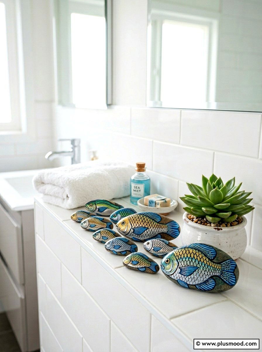 Fish Rock - 25 painted rock ideas for kids