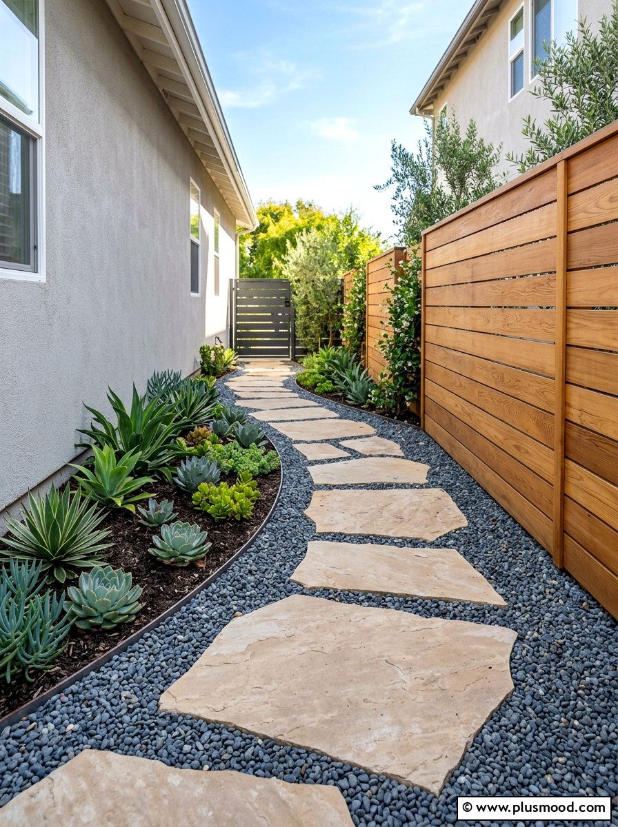 Flagstone And Gravel - 25 small backyard ideas with flagstone