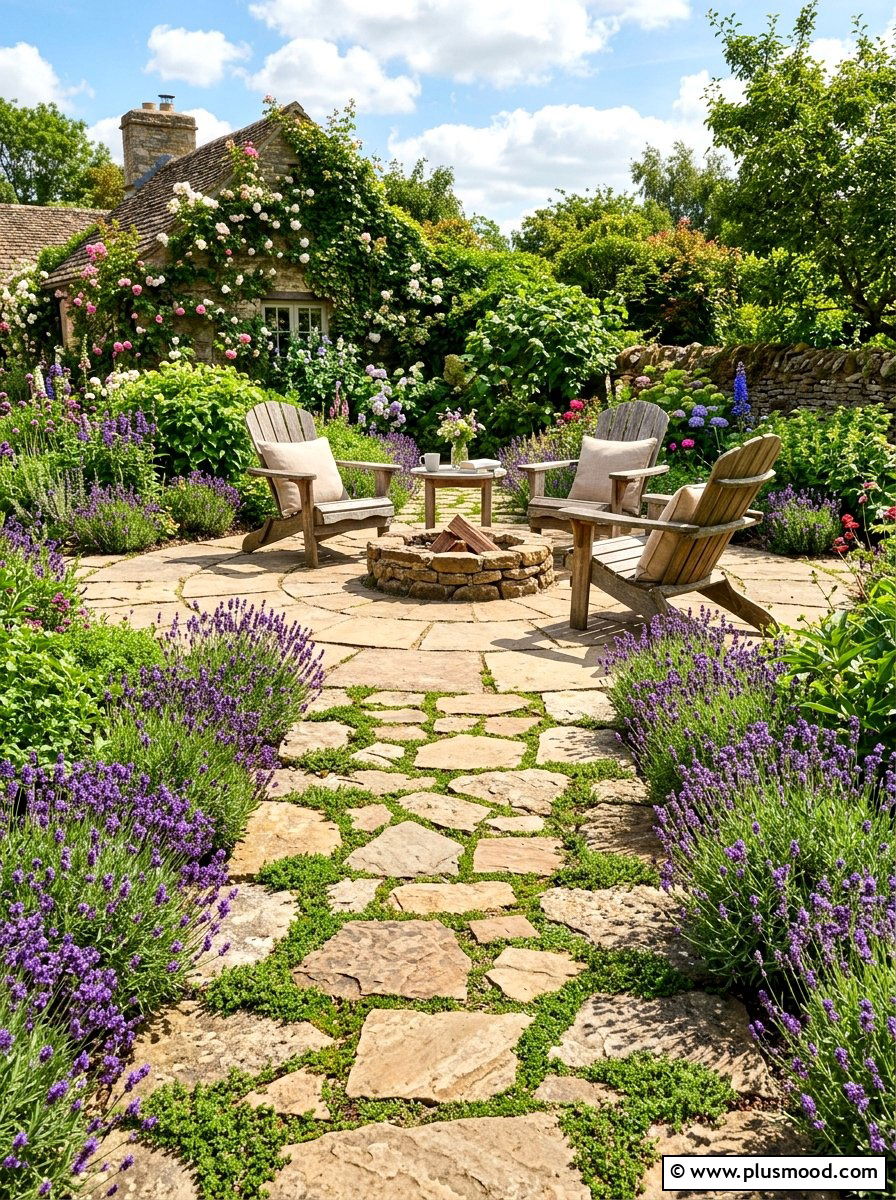 Flagstone Pathway Patio Entry - 25 summer backyard patio ideas