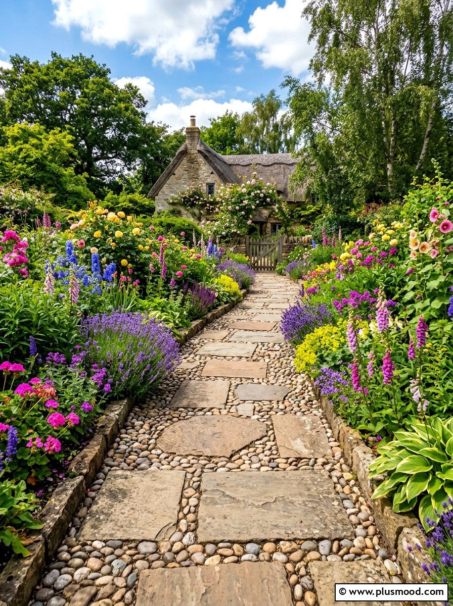 Flagstone Pathway - 25 summer rock landscaping ideas