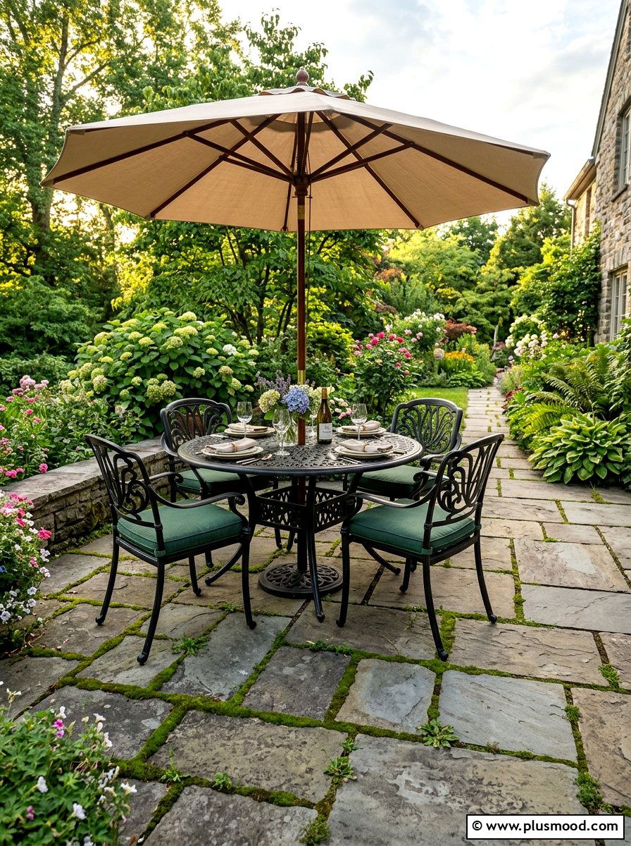Flagstone Patio - 25 summer backyard landscaping ideas